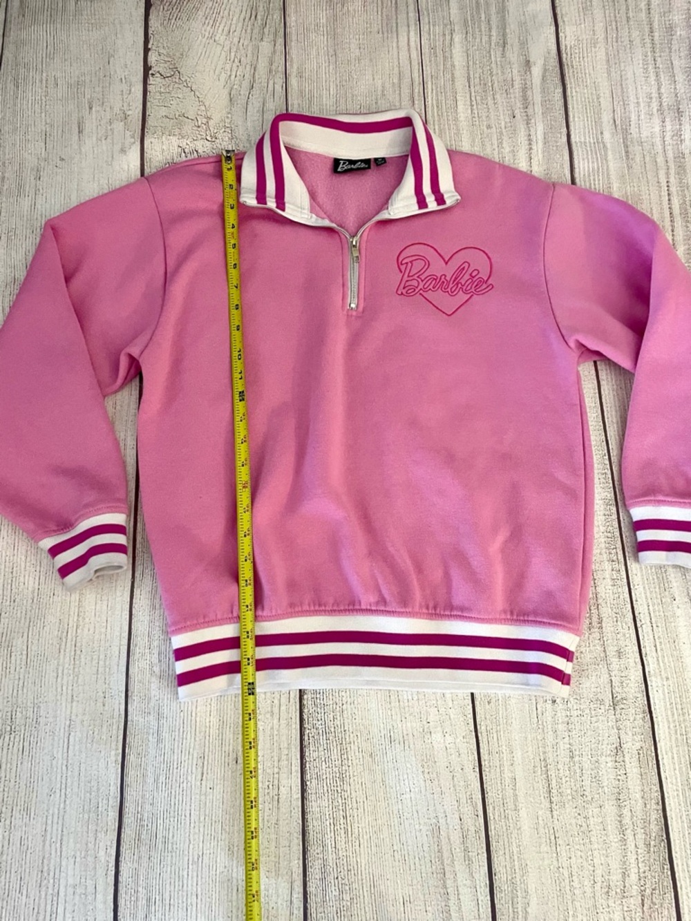 BARBIE Pink Women’s Sweatshirt and Joggers Pants Set 💖🌸💝😎 Size Medium - Picture 4 of 15